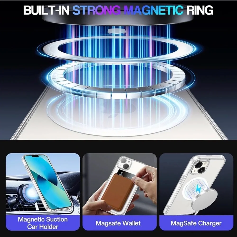 iPhone 13 Clear Case Tempered Glass Screen Protector Camera Lens Protection Set